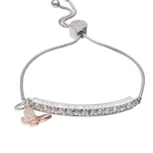 ☘️Brilliance "You Are Beautiful" Silver/Rose Gold Bar Bracelet